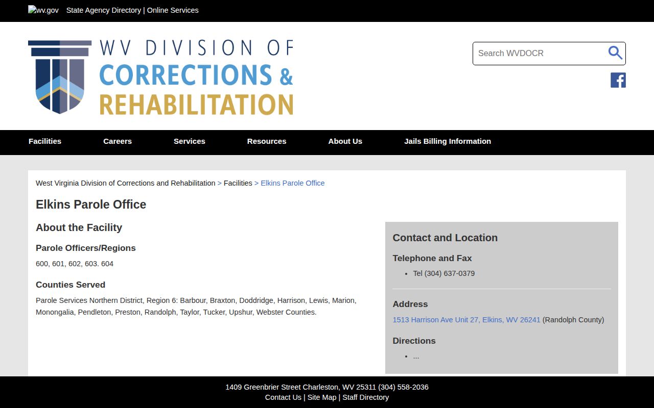 Randolph County parole office and supervision routing